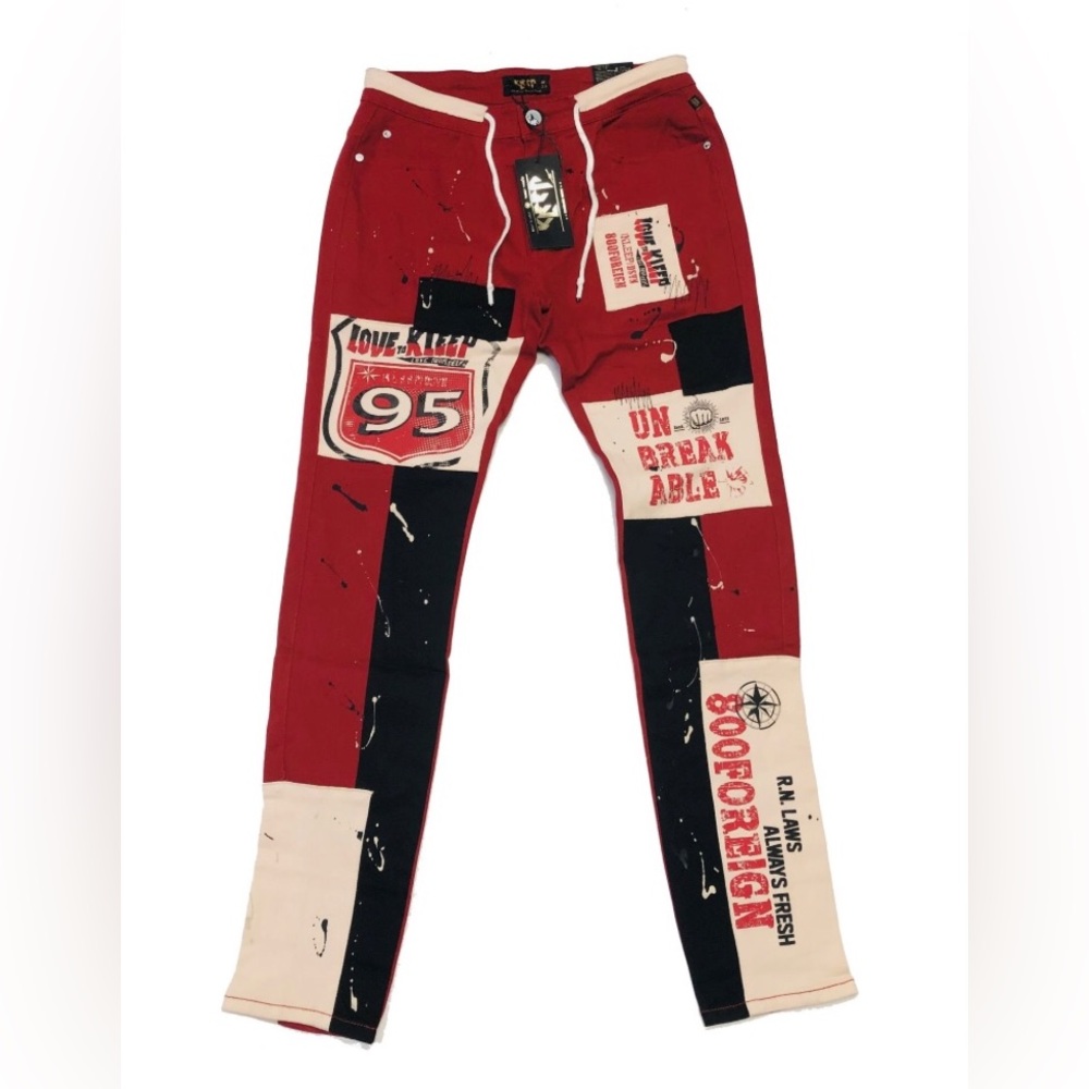 Love To Kleep Denim Cut and Sew Denim Pants

Color: Poppy Red